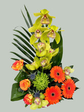 Premium Range Autumn Orchid Hatbox Flower Arrangement