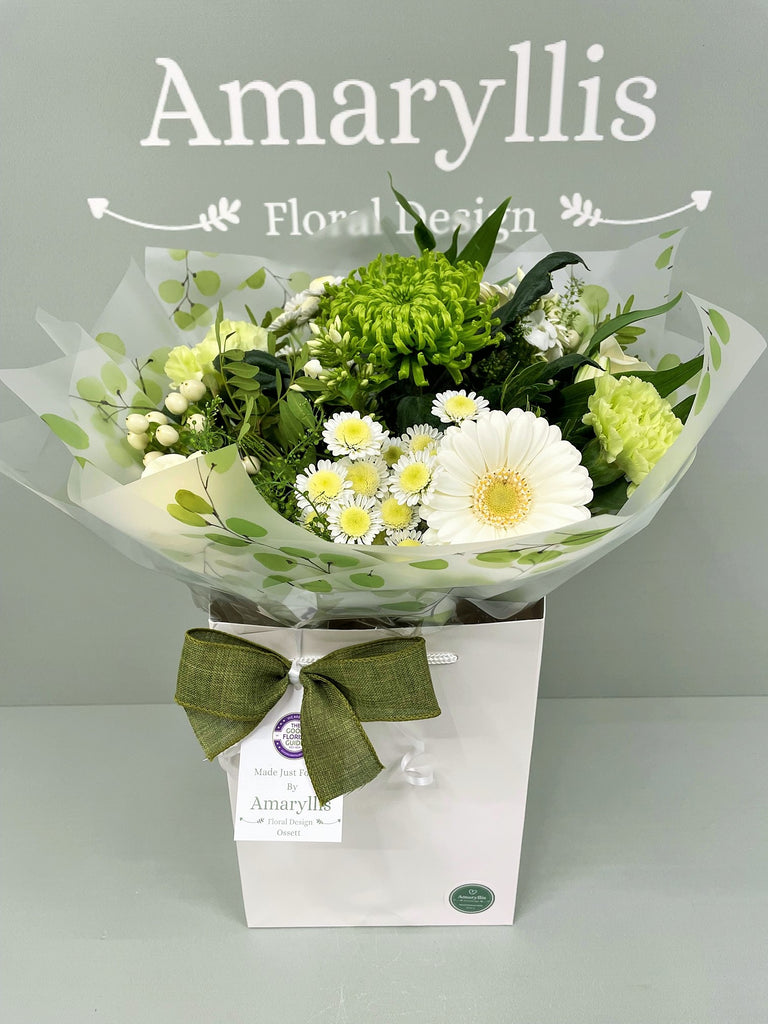 Individually Made Classic Style Hand Tied Bouquet in Water (Neutrals) - From