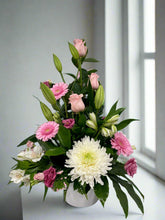 Elegance Flower Arrangement in a Ceramic Pot -(Pastel Colours) - From