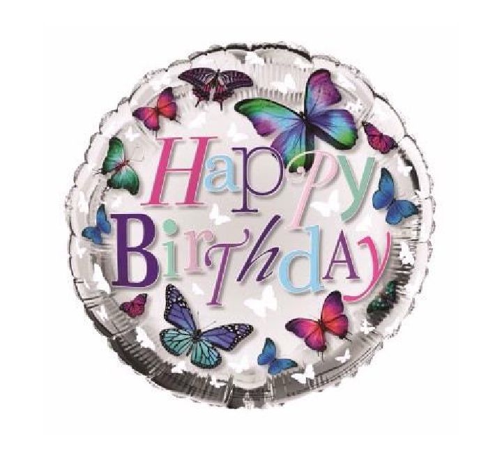 Happy Birthday Butterfly Balloon