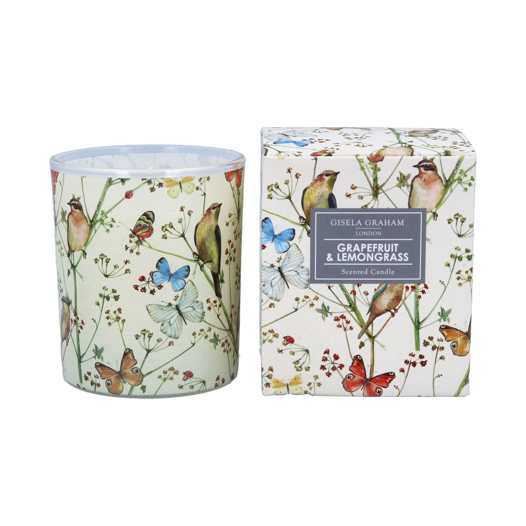 Gisela Graham London Boxed Scented Candle - Grapefruit & Lemongrass