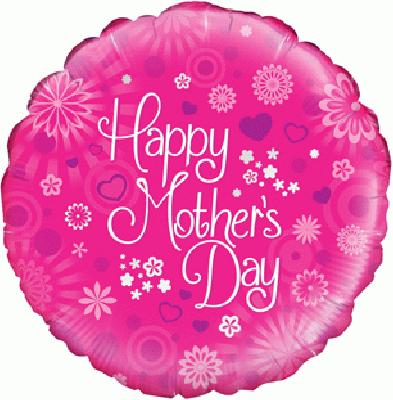 Happy mothers Day Dappled Flowers Balloon