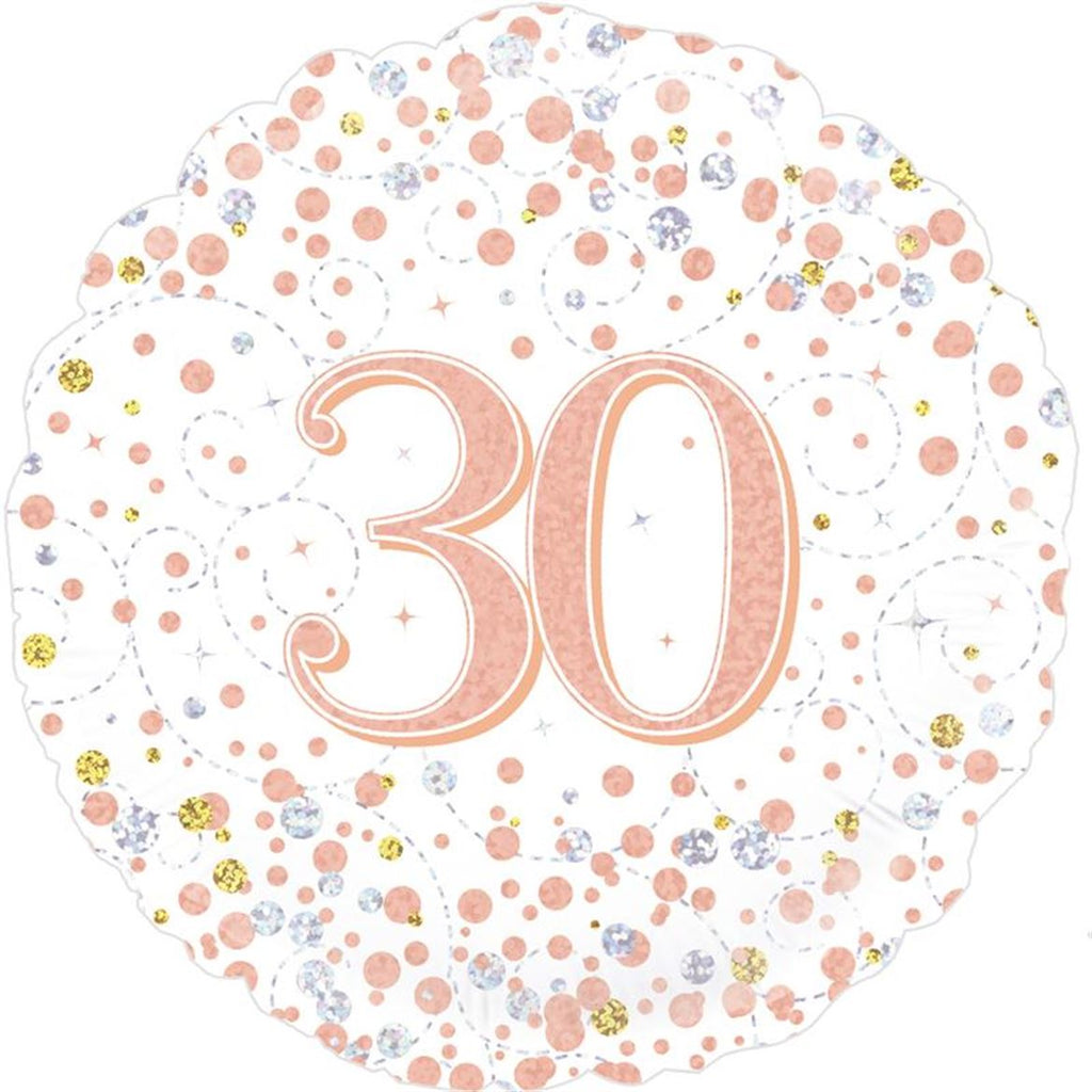 30th Birthday Balloon Rose Gold