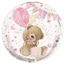 Baby Girl Bear Balloon