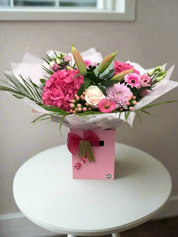 Shades of Pink Aqua Hand tied