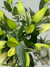 Premium Large White Head Lily Arrangement in Glass Vase