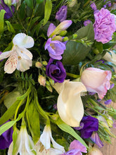 Lavender Roses and Calla Lilies Double Ended Casket Spray-From