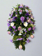 Lavender Roses and Calla Lilies Double Ended Casket Spray-From