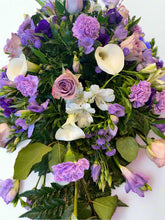 Lavender Roses and Calla Lilies Double Ended Casket Spray-From