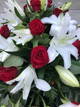 Rose and Lily Double Ended Casket Spray-From