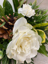 Christmas Candle Arrangement in Festive Hat Box