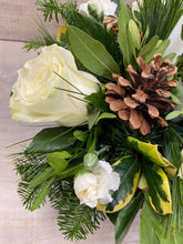 Christmas Candle Arrangement in Festive Hat Box