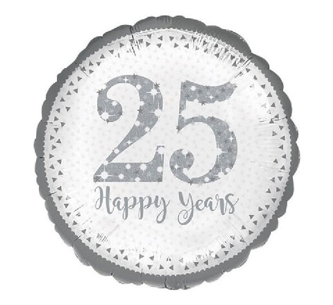 25 Years Silver Anniversary Balloon