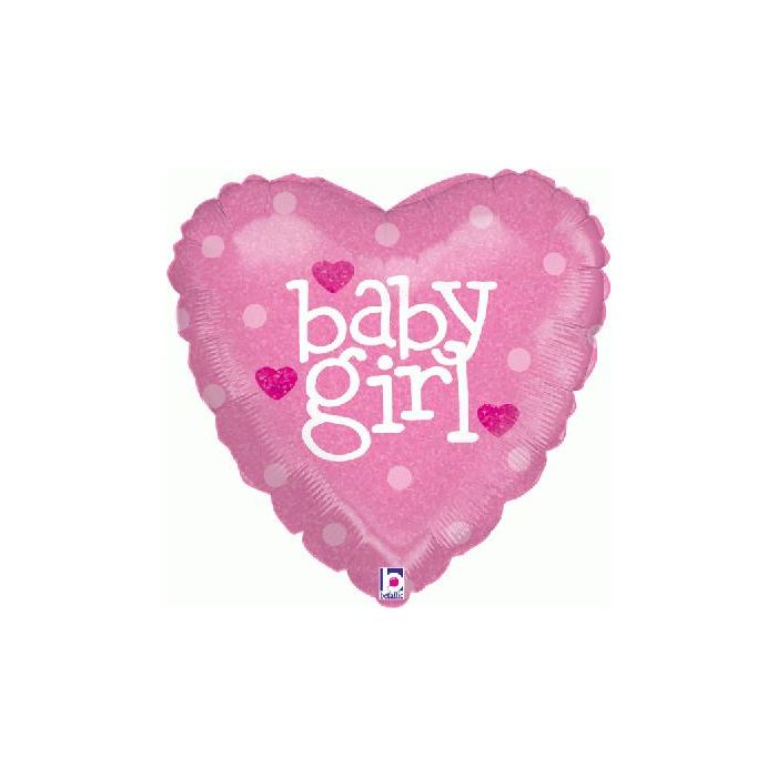 Baby Girl Heart Balloon