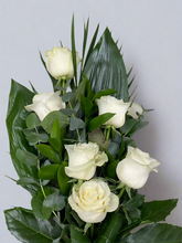 Large Head Roses (White) Hand tied