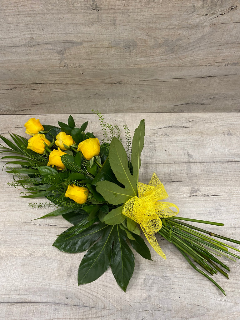 Large Head Roses (Yellow) Hand tied
