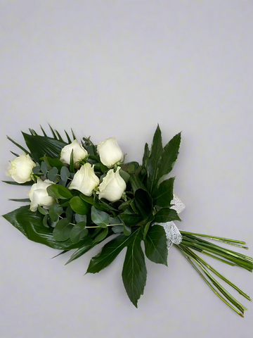 Large Head Roses (White) Hand tied