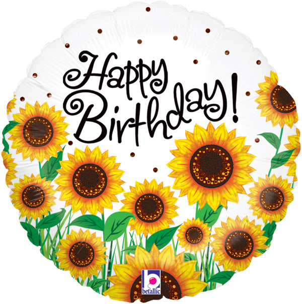 Birthday Wishes Sunflower Balloon